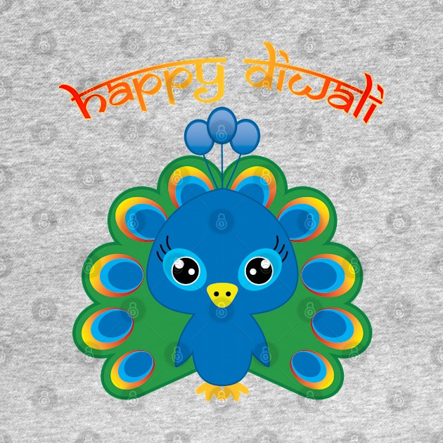 😍 Happy Diwali with cute peacock (girl)😍 by FK-UK